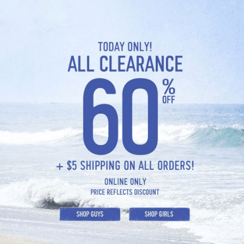 hollister co 60 off today