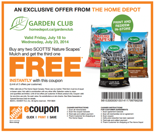 home depot garden club