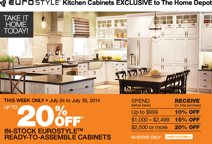 The Home Depot Canada Sale Save Up To 20 Off Eurostyle Ready To