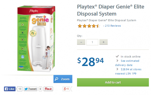 playtex diaper genie elite walmart