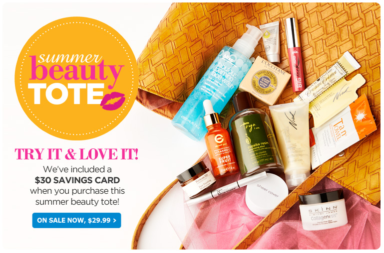 summer beauty tote