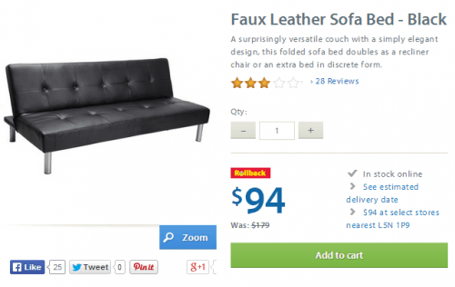 walmart faux leather sofa bed