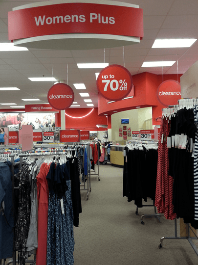 Target plus size store clearance