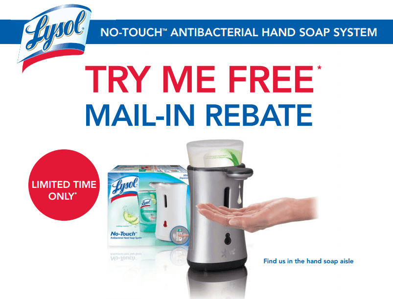 Mail In Rebate Lysol No Touch Hand Soap System Canadian Freebies 