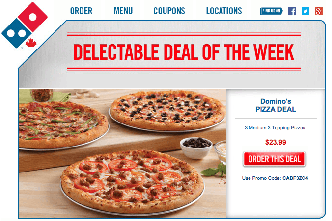 dominos deal before noon