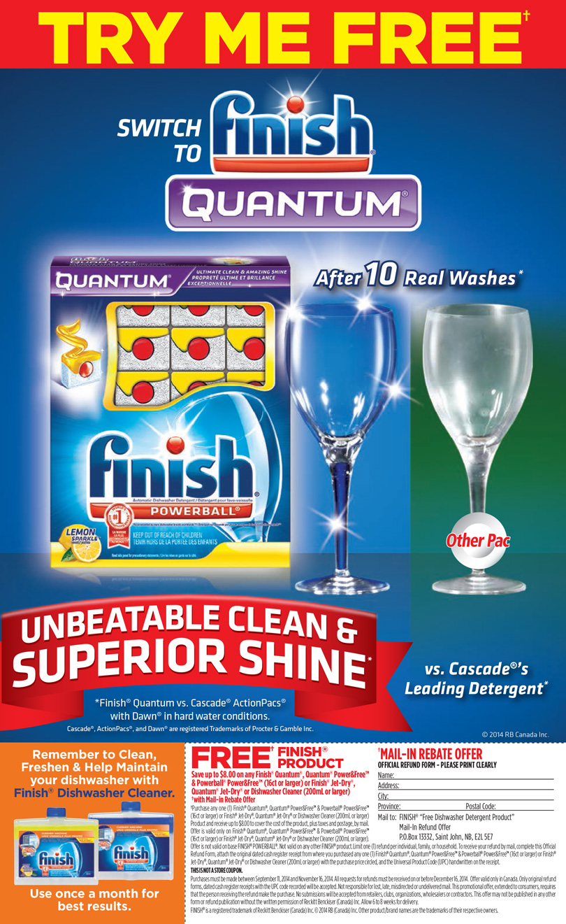 Finish Quantum Mail In Rebate