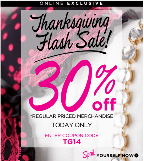 La Vie en Rose Canada Thanksgiving Flash Sale Get 30 Off Regular
