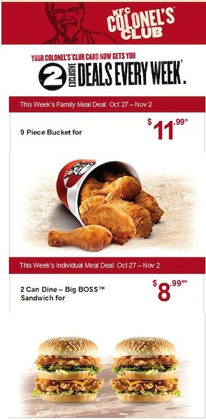 KFC Canada Deal for Ontario and Quebec: Get 9 Pieces of Chicken For $11