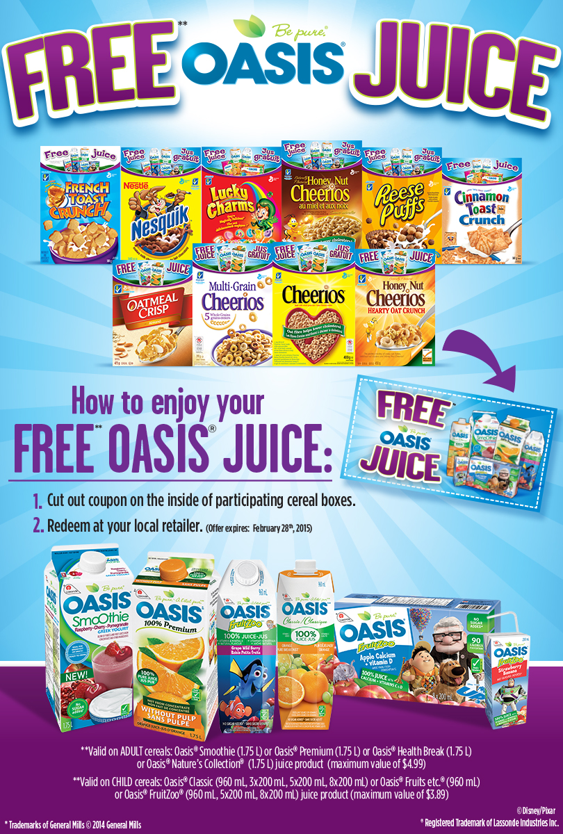 free oasis juice