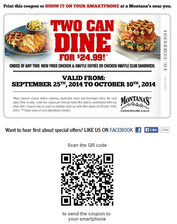 montana's two can dine coupon