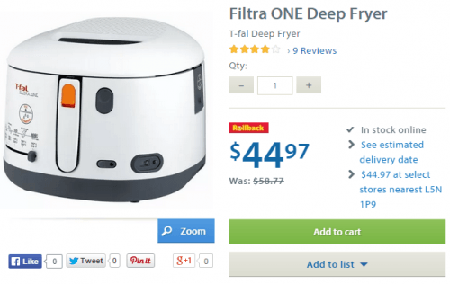 T-FAL FILTRA ONE DEEP FRYER