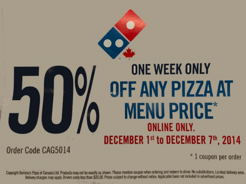 dominos pizza coupons delivered