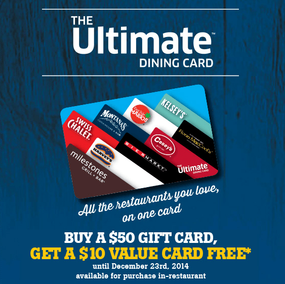 East Side Marios Canada Offers: Buy a $50 Dining Gift Card for East