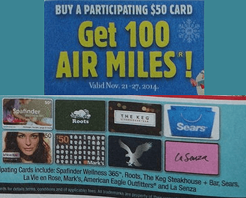 Metro Ontario: 100 Air Miles When You Buy Select $50 Gift ...