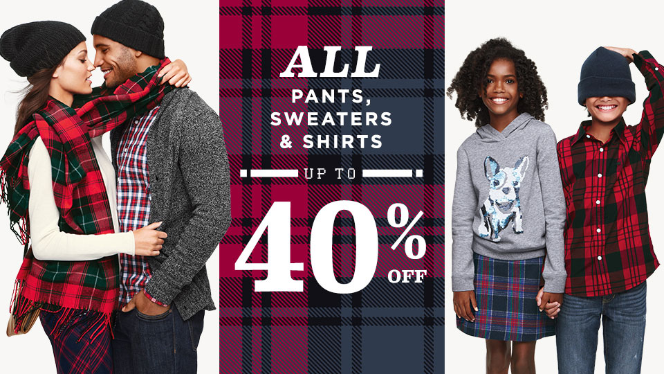 Old Navy Canada Holiday Deal: Save up to 40% off All Pants, Sweaters and Shirts + Free Shipping ...