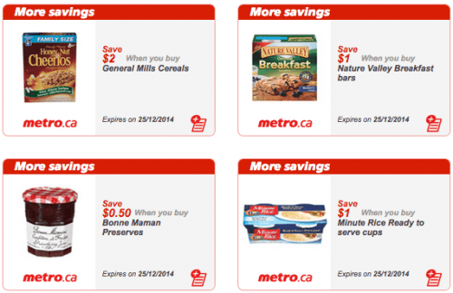 Metro Ontario Canada: New Grocery Printable Coupons December 19 – 25