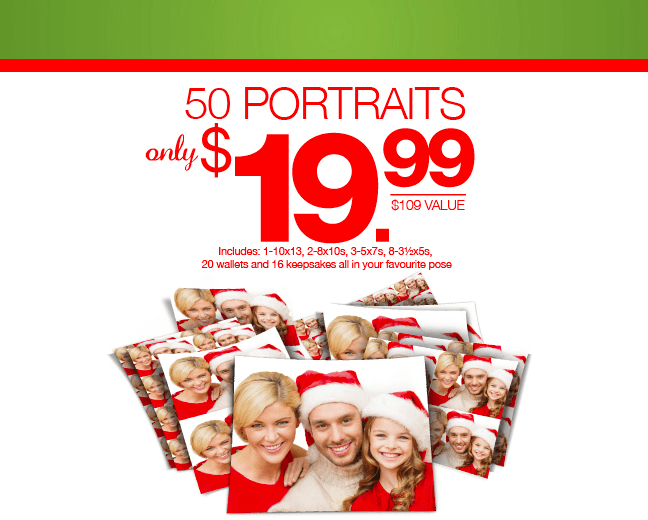 Walmart Canada Portrait Studio Special Offers FREE Portrait Package
