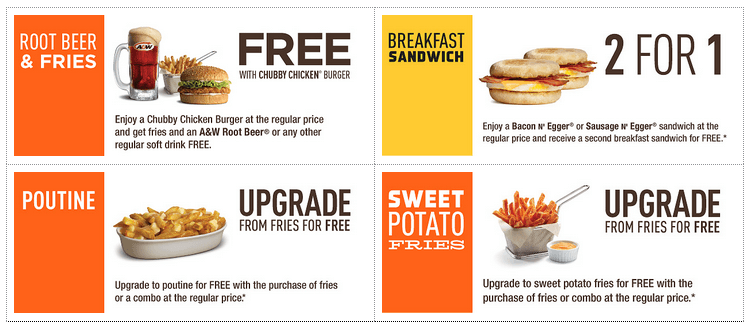 New A&W Canada Printable Coupons Get a FREE Root Beer, Fries and More