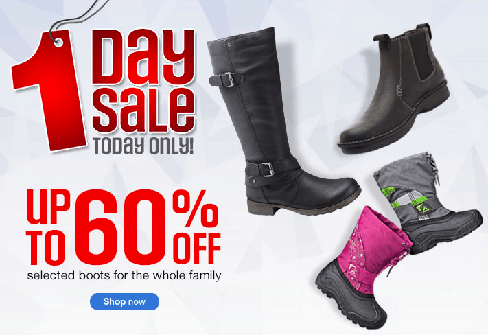 Sears Canada One-Day Flash Sale: Save Up to 60% Off on Winter Boots and ...