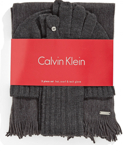 calvin klein hat and scarf set