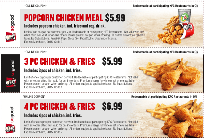 KFC Canada Coupon Deals: New Coupons Added, With 2 Can Dine Options ...