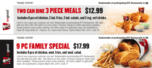 KFC Canada Coupon Deals: New Coupons Added, With 2 Can Dine Options ...