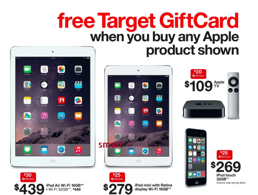 Target Canada Flyer Deals iPad Mini 2 Retina Screen is Now Just 279 Plus Receive a 25 Gift