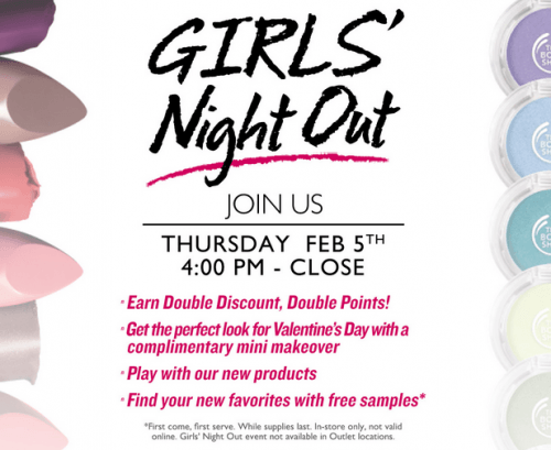 The Body Shop Canada Girl's Night Out - Free Samples & Makeovers - Feb ...