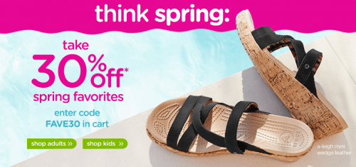 crocs 30 off code