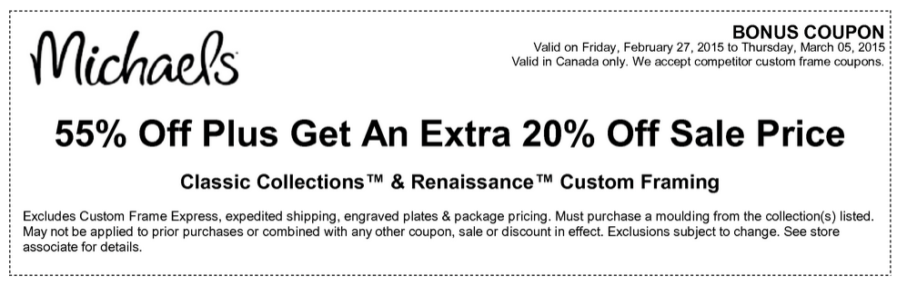 Michaels Canada Coupons: 40% OFF One Regular Priced Item, 55% Off ...