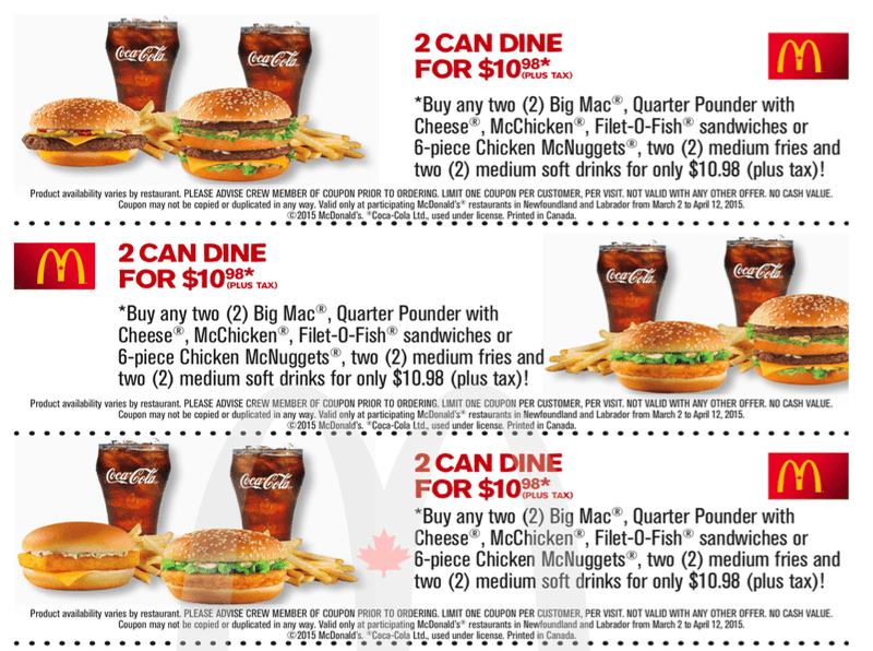 McDonald's Canada New Coupons: New Coupons Available for Smart Phone ...