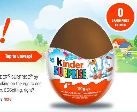 Kinder Surprise Canada Contest: Unwrap Kinder Surprise Contest And You 