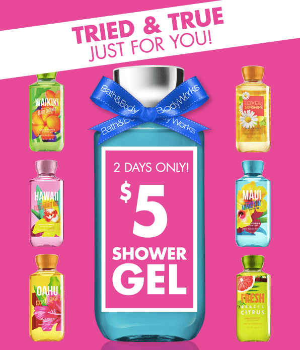 Bath and Body Works Canada InStore Deals For 2 Days Only, Get Shower