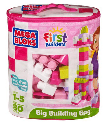 pink mega bloks bag
