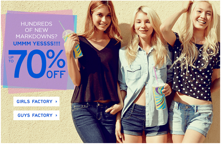 Aeropostale Canada Weekly Promotional: Save Up To 70% Off New Markdowns ...