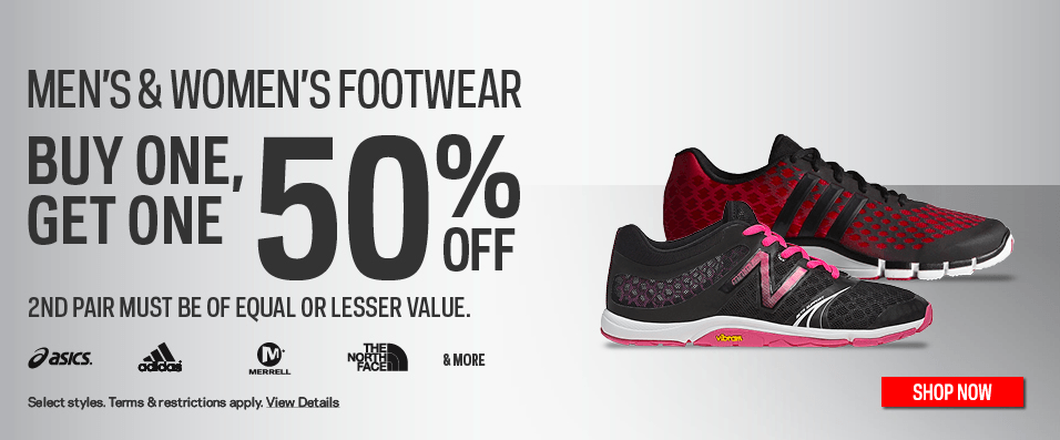 Sportchek Canada Offers: Men's and Women's Footwear Buy One, Get One 50 ...