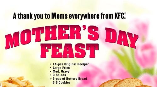 KFC Canada Mother’s Day Deals: $5 Fill Ups and FREE $10 KFC Voucher ...