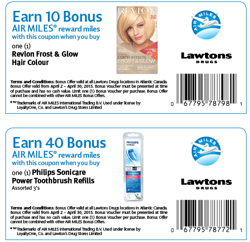 Lawton Drugs Coupons: Bonus Airmiles - Canadian Freebies, Coupons ...