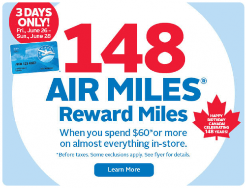 Rexall Air Miles 148 Canada Day