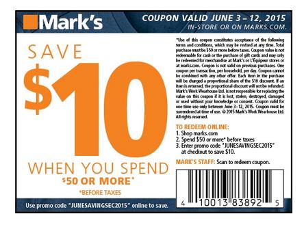 Marks Work Wearhouse Canada Deals Save 10 When You Spend 50 Or