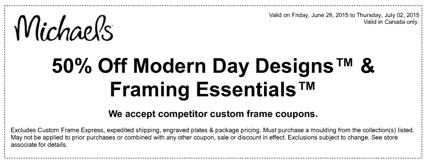 Michaels Canada Weekly Coupons Save 40 Off Regular Priced Purchases