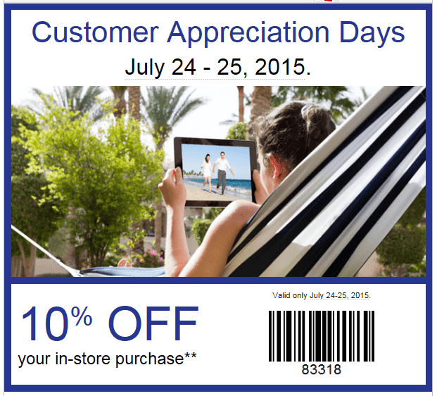 Staples Canada Customer Appreciation Coupon Save 10 Off InStore July