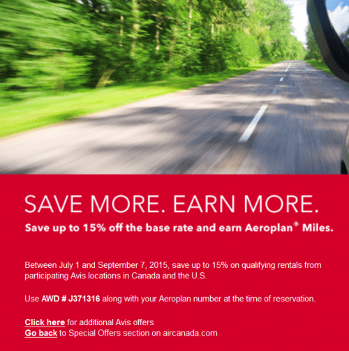 Air Canada Deals Save 15 Off Select Base Car Rental Rates, Plus Earn