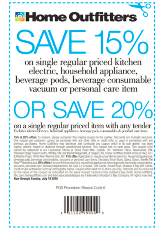 Home Outfitters Canada Monday Buzz Coupons Save Up to 20 On Your