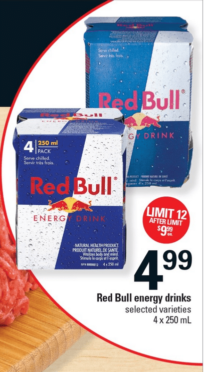 Loblaws Canada Flyer Deals: Just $4 99 For Red Bull Energy Drinks 250mL