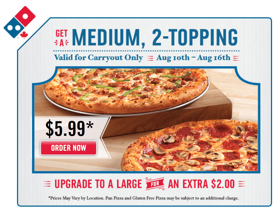 2 medium pizza dominos deal