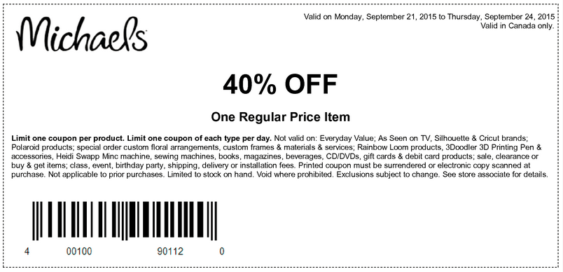 Michaels Canada Coupons: Save 30% Off Your Regular Priced Purchase, and ...