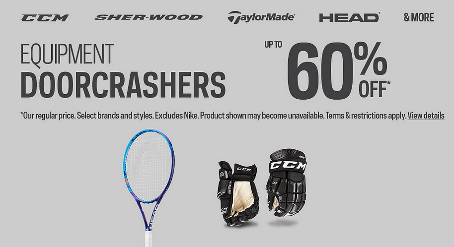 Sport Chek Canada Doorcrasher Deals Save Up To 60 Off Sports Equipment Free Shipping 8040