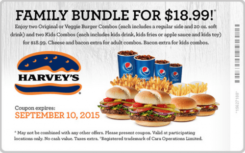 Harvey's Canada Coupons