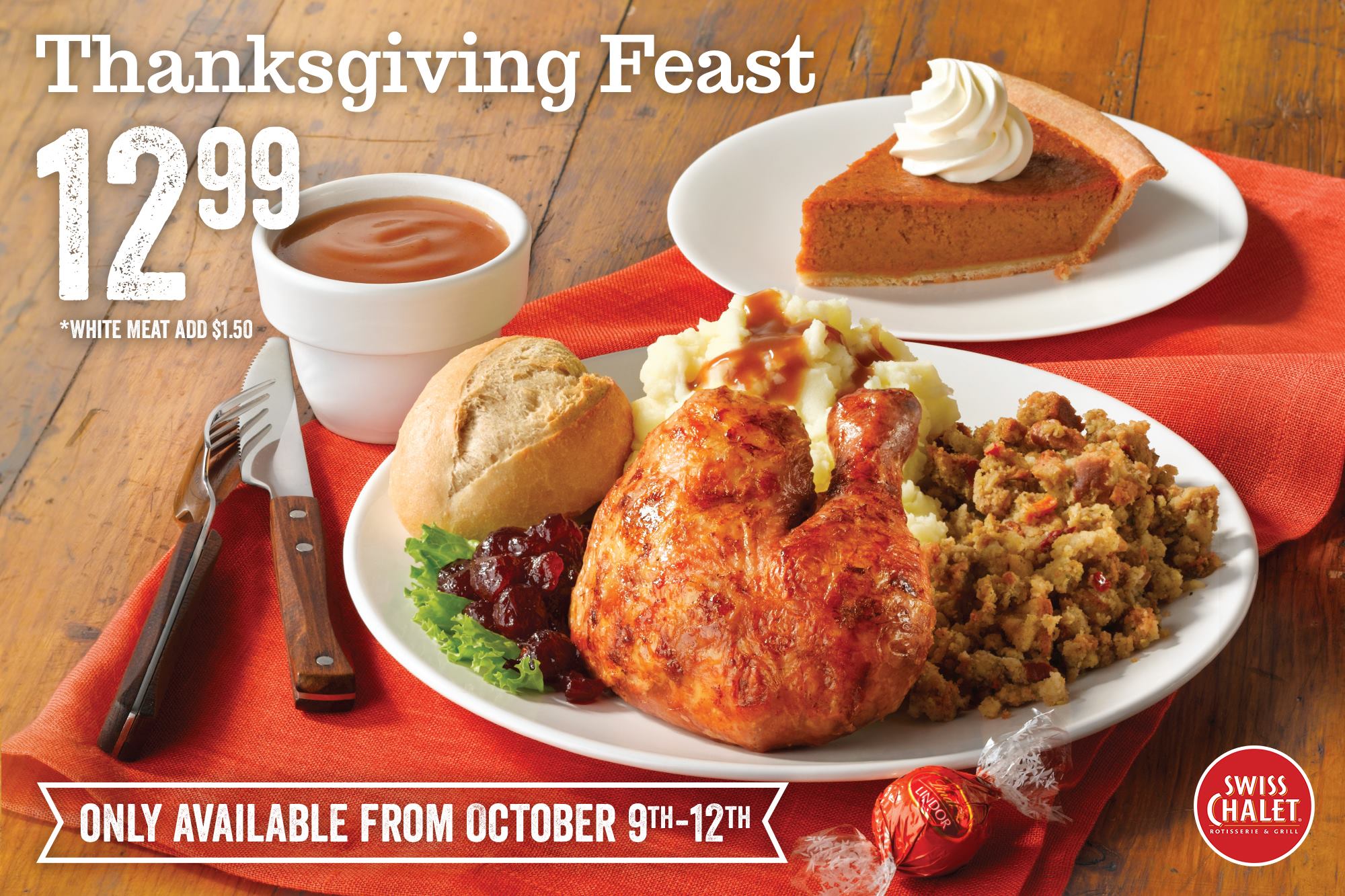 Swiss Chalet Canada Thanksgiving Feast Offer 12.99 for Thanksgiving